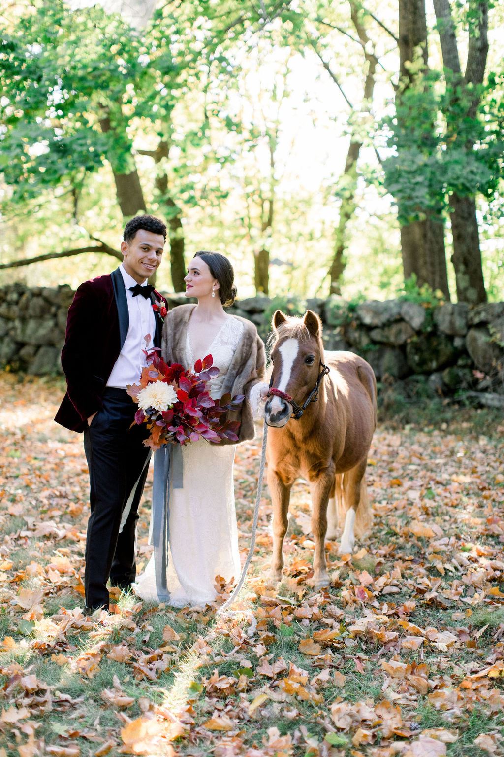 Dreamy Fall Wedding in New Hampshire. Desktop Image