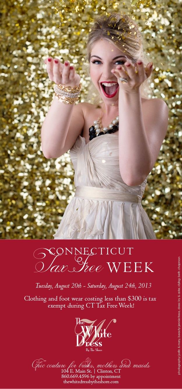August 20-24: Tax Free Week at The White Dress by the shore. Desktop Image