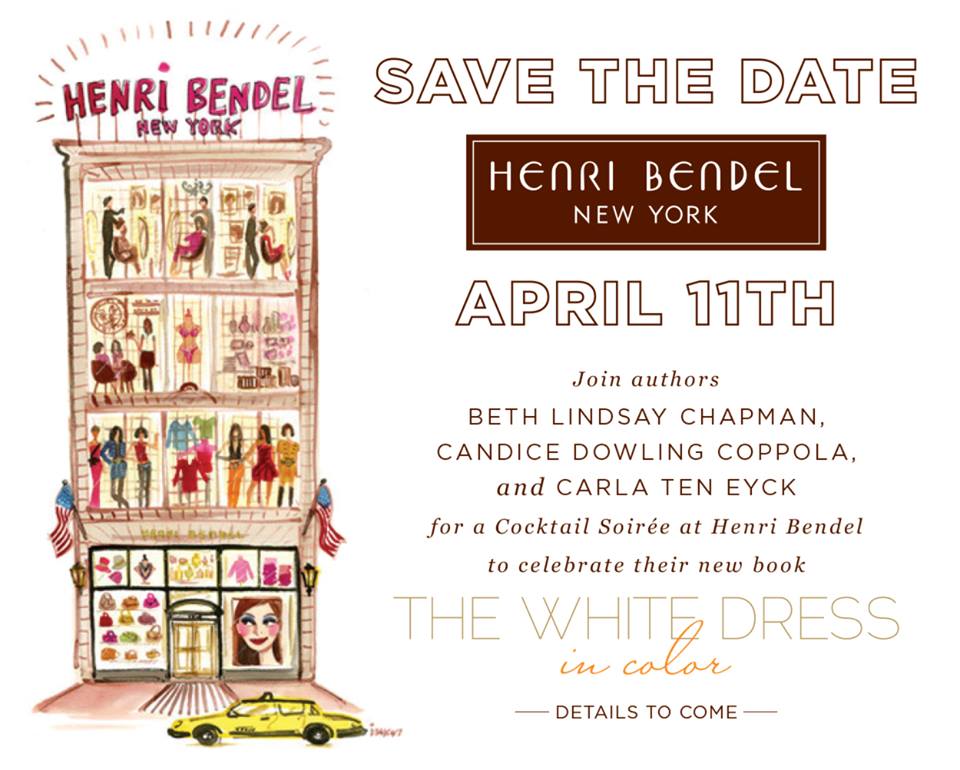 Save the Date: April 11th, Henri Bendel Book Party. Desktop Image