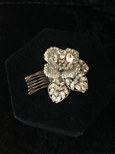 Maria Elena Swarovski Crystal Flower Headpiece Color: Silver Original Price: $630 Sample Price: $315