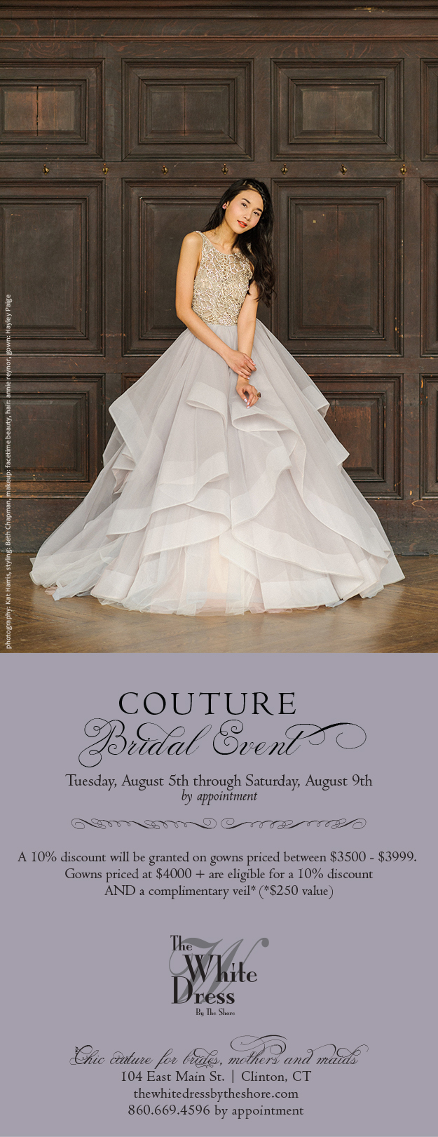 August 5-August 9: Couture Bridal Event . Desktop Image